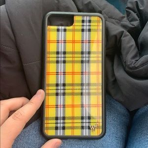Wildflower Yellow Plaid iPhone 7+ case